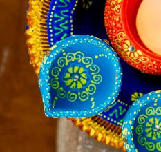 Handmade Washable Terracotta Peacock Diya for Festive Home Decor