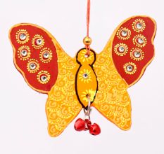 Handmade Wooden Butterfly Wall Hanging - Yellow-Red, Orange-Blue, Pink-Purple, Green-Blue