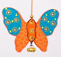 Handmade Wooden Butterfly Wall Hanging - Yellow-Red, Orange-Blue, Pink-Purple, Green-Blue