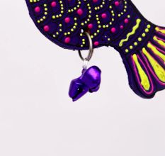 Handmade Wooden Dove Wall Hanging for Home Decor - Purple, Green, Red, and Blue