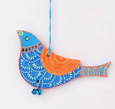 Handmade Wooden Bird Wall Hanging for Home Decor - Red, Purple, Green, Blue