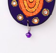 Handmade Wooden Peacock Wall Hanging - Blue-Green, Yellow-Blue, Orange-Purple, Pink-Green