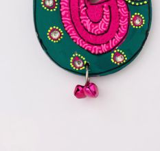 Handmade Wooden Peacock Wall Hanging - Blue-Green, Yellow-Blue, Orange-Purple, Pink-Green
