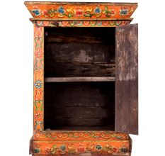 Vintage Hand-Painted Wooden Box with Deity Artwork