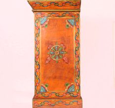 Handmade Wooden Box with Hand-Painted Bird & Fish Motifs