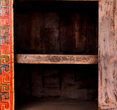 Handmade Wooden Box with Hand-Painted Deity Artwork