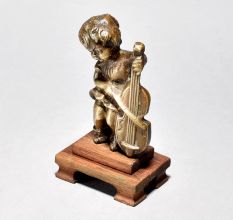 Vintage Girl Playing Violin - English Art Collectible