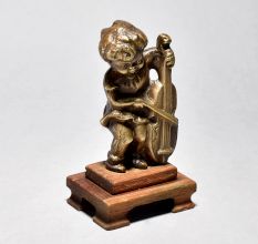 Vintage Girl Playing Violin - English Art Collectible