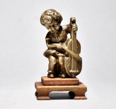 Vintage Girl Playing Violin - English Art Collectible