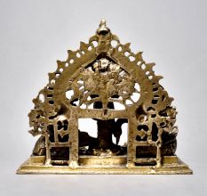 Fine Art Lord Ganesha Lakshmi and Saraswati Brass Figurine