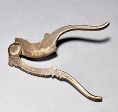Vintage Brass Iron Nut Cutter Handmade Collectible
