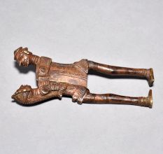 Brass Nut Cutter with Long Handles and Human Figure