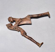 Brass Nut Cutter with Long Handles and Human Figure
