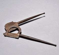 Vintage Iron Nut Cutter with Hinged Jaw