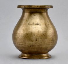 Vintage Bell Shaped Brass Holy Water Pot