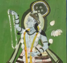 Nathdwara Watercolor Painting of Lord Krishna on Paper