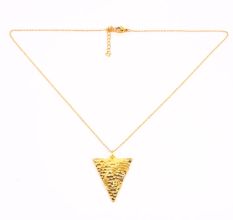 Indian Ganesha Necklace with 22k Gold Plated Ganesha Amulet for Yoga and Spirituality
