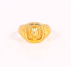 Brass Tiger Designer Ring for Men with 22k Gold Plating Gift for Him