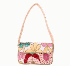 Luxury Colorful Floral Beaded Handbag – Designer Women’s Shoulder Bag