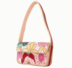 Luxury Colorful Floral Beaded Handbag – Designer Women’s Shoulder Bag