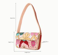 Luxury Colorful Floral Beaded Handbag – Designer Women’s Shoulder Bag