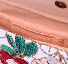 Luxury Colorful Floral Beaded Handbag – Designer Women’s Shoulder Bag