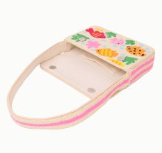 Handmade Beaded Shoulder Bag with Colorful Fish & Coral Reef Design – Summer Beach Style