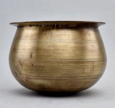 Vintage South Indian Brass Wide Mouth Pot