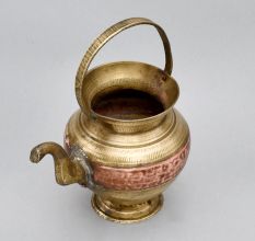 Small Pot with Two Metals, Spout, and Handle from Himalayan Art