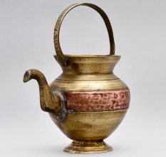Small Pot with Two Metals, Spout, and Handle from Himalayan Art
