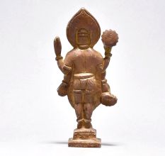 Antique Brass Standing Lord Vishnu Figure