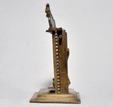 Brass Temple with Godess on Swing Figurine with Yali Design