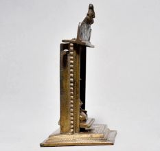 Brass Temple with Godess on Swing Figurine with Yali Design