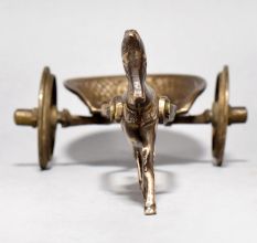 Antique Brass Horse-Drawn Chariot