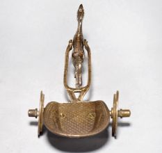 Antique Brass Horse-Drawn Chariot