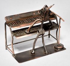 Vintage Modern Art Piano Player Statue