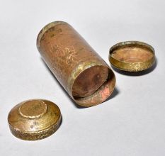 Antique Brass Tobacco and Lime Pot