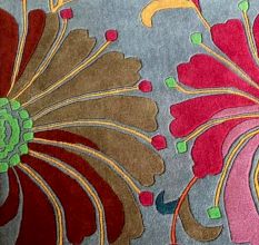 Colorful Flower Design Wool Rug