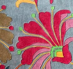 Colorful Flower Design Wool Rug