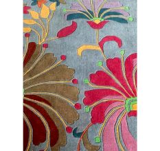 Colorful Flower Design Wool Rug