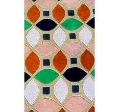 Hand Tufted Wool Geometric Rug