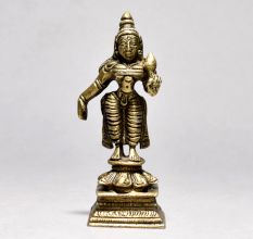 Standing Laxmi Ridhi Siddhi Brass Figurine