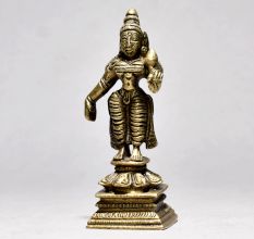 Standing Laxmi Ridhi Siddhi Brass Figurine