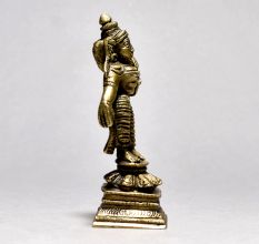 Standing Laxmi Ridhi Siddhi Brass Figurine