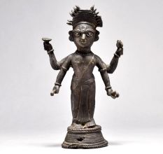 Folk Vintage Tribal Fine Art Figurine of Lord Krishna or Heritage Lord Vishnu