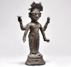 Folk Vintage Tribal Fine Art Figurine of Lord Krishna or Heritage Lord Vishnu