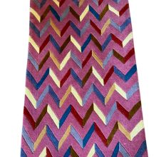 Pink Multicolor Chevron Carpet