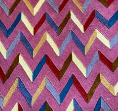 Pink Multicolor Chevron Carpet