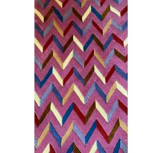 Pink Multicolor Chevron Carpet