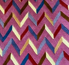 Pink Multicolor Chevron Carpet